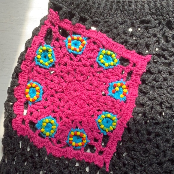 Vintage beaded patchwork sweater - Picture 5 of 9